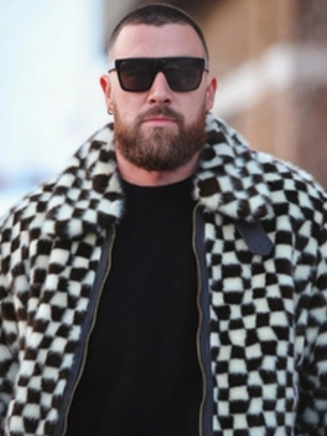 Travis Kelce Checkered Blouson Jacket