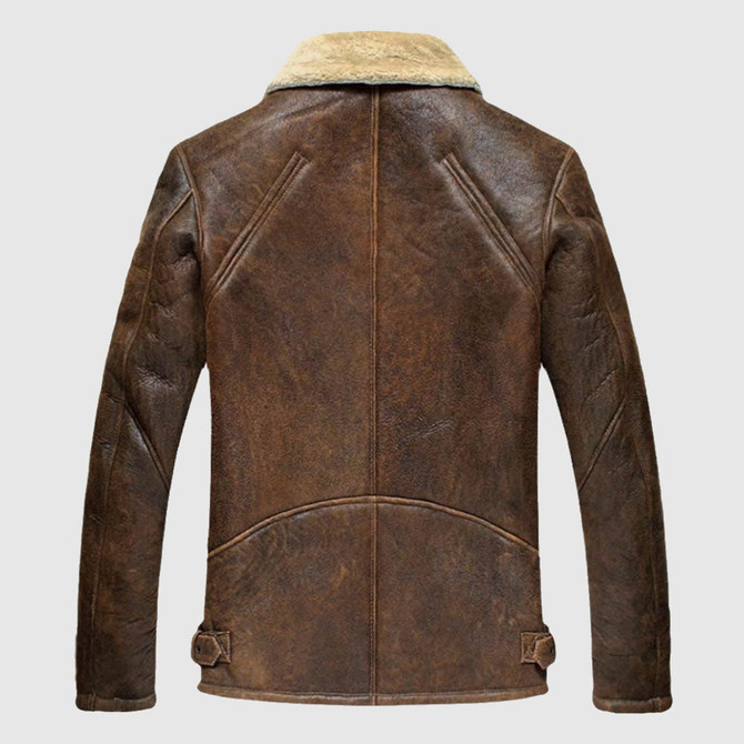 Aquaman Jason Momoa Movie Brown Leather Fur Jacket