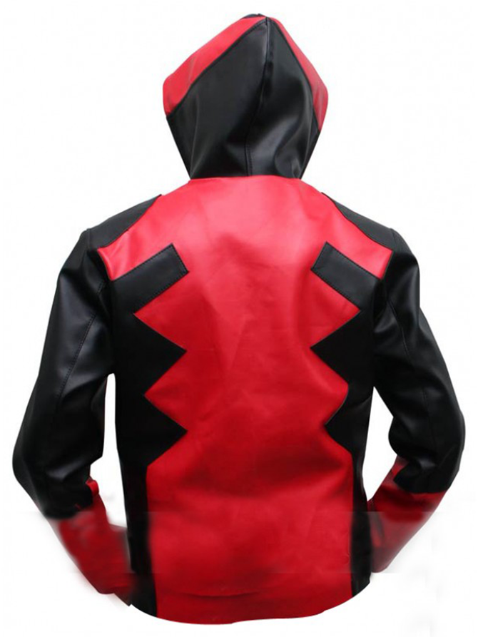 Deadpool Hooded Leather Jacket