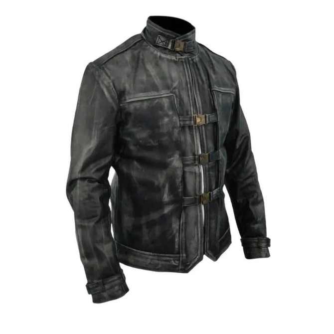 Dishonored 2 Robin Lord Taylor Distressed Black Gaming Leather Jacket