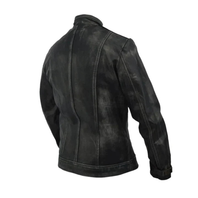 Dishonored 2 Robin Lord Taylor Distressed Black Gaming Leather Jacket