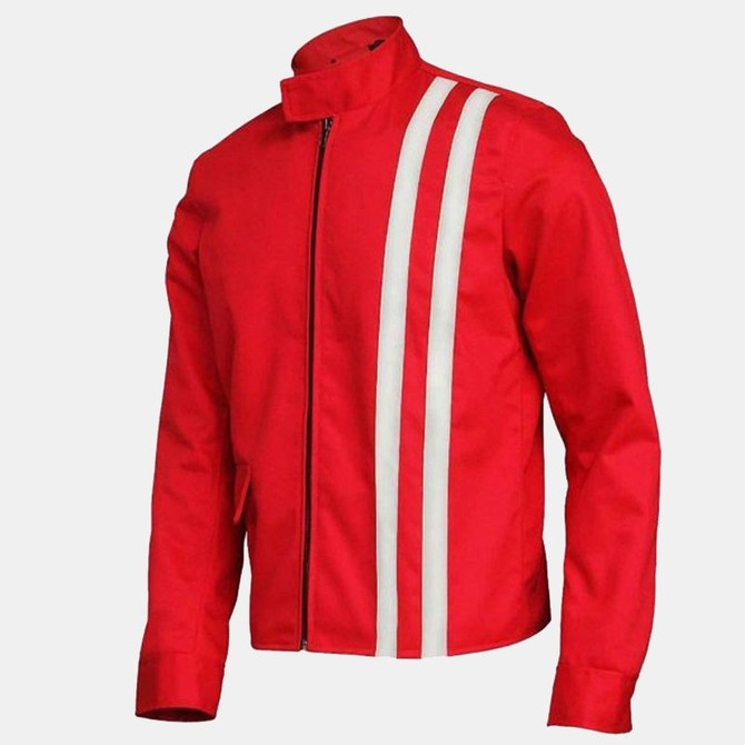 Elvis Presley Speedway Vintage Blue & Red Classy White Stripes Cotton Jacket