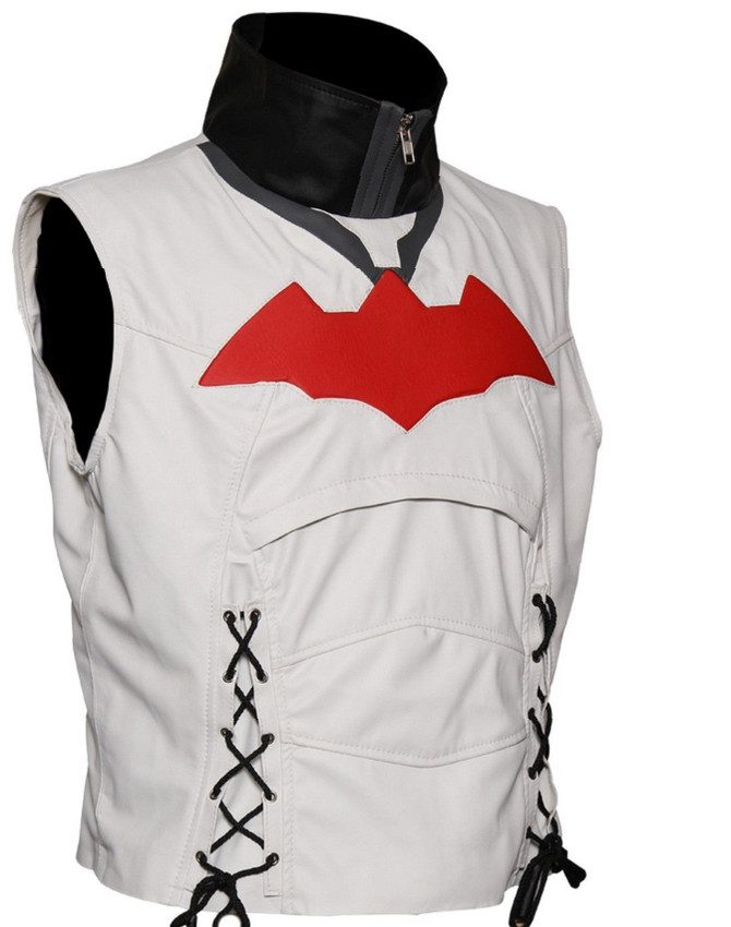 Batman Arkham Knight Gaming Red Hood Leather Jacket & Vest