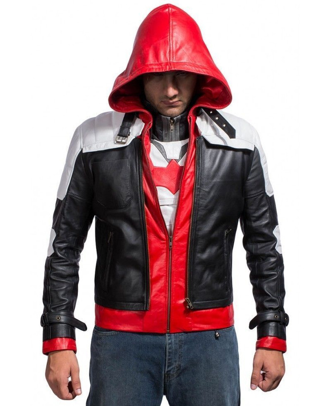 Batman Arkham Knight Gaming Red Hood Leather Jacket & Vest