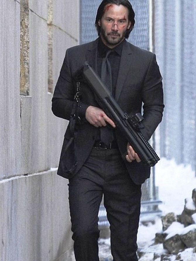 John Wick Keanu Reeves Three Piece Suit