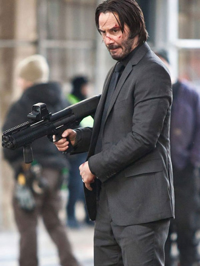 John Wick Keanu Reeves Three Piece Suit