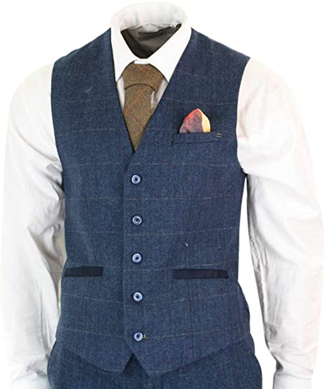Mens Navy Blue Check Suit Mens Navy Blue Check Suit