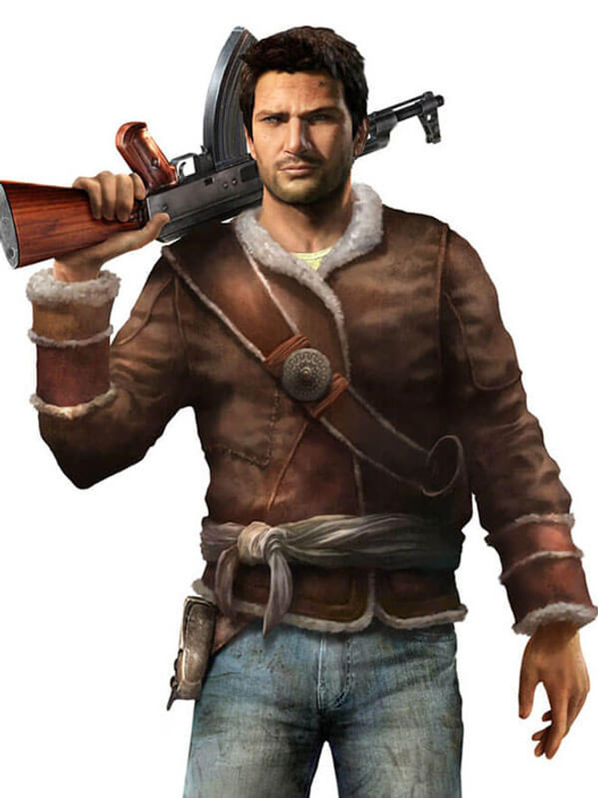 Uncharted 2 Nathan Drake Winter Real Leather Jacket