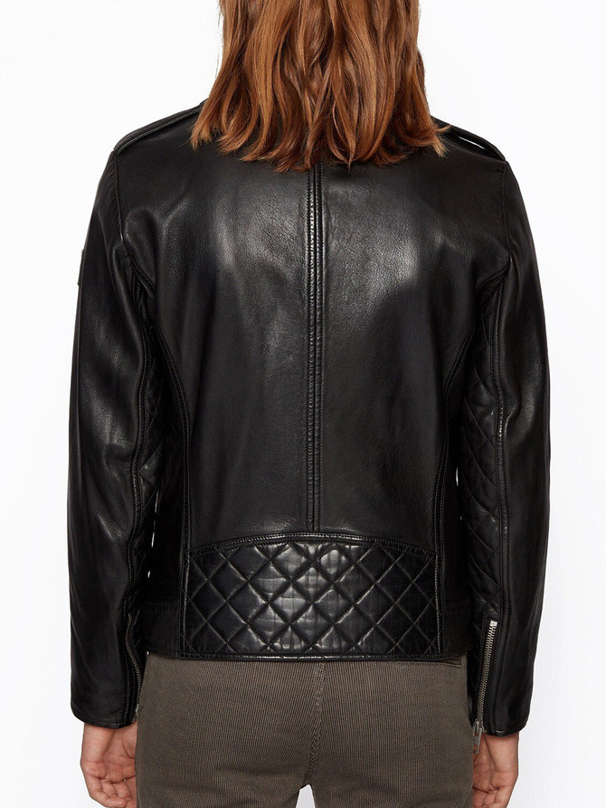 Womens New Black Biker Jacket