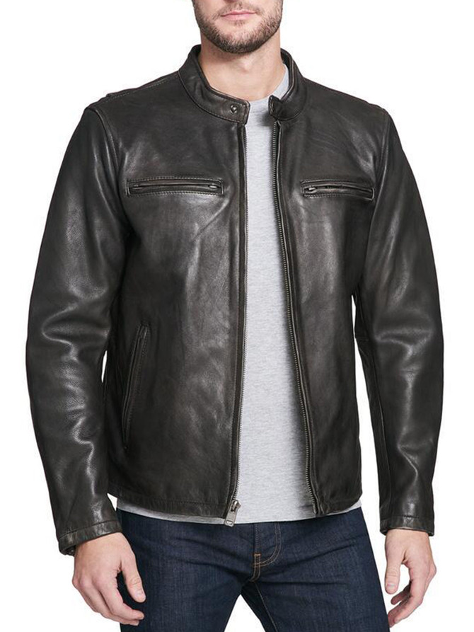 Mens Stylish Real leather Biker Jacket