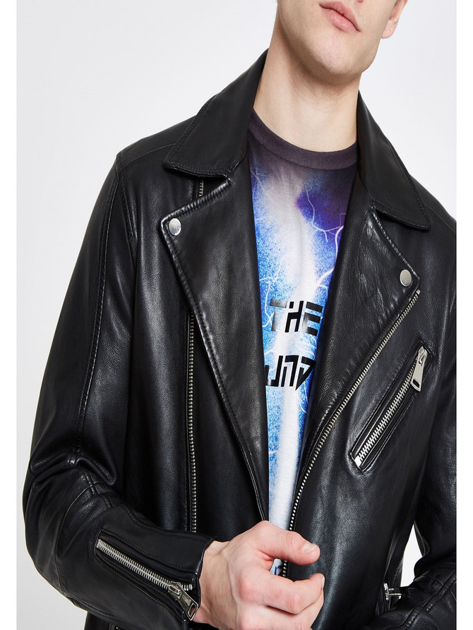 Men Biker Leather Jacket