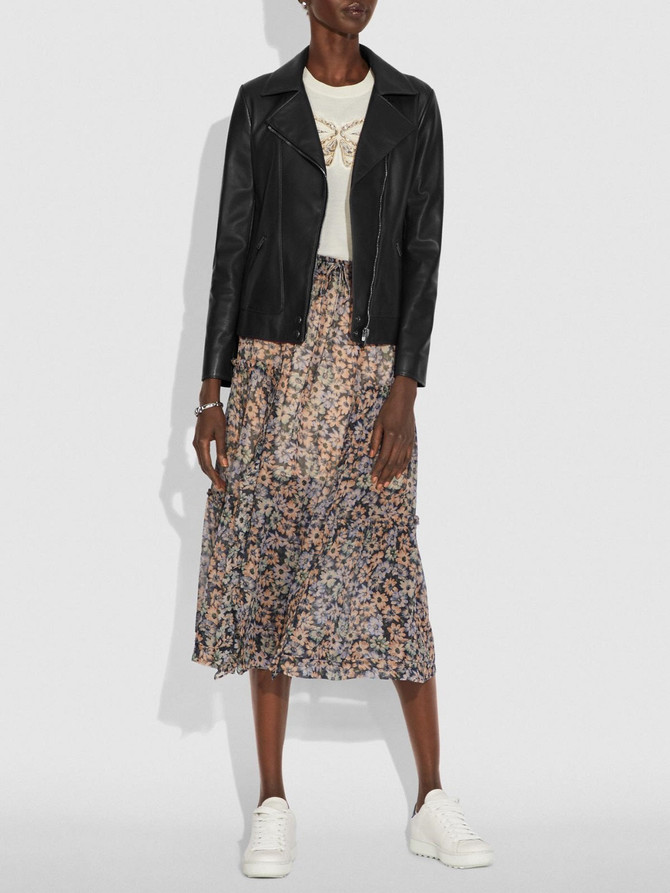 Metal Black Womens Leather Jacket