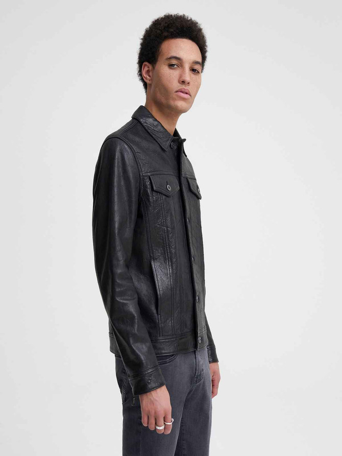 Smart Detective Leather Jacket For Mens