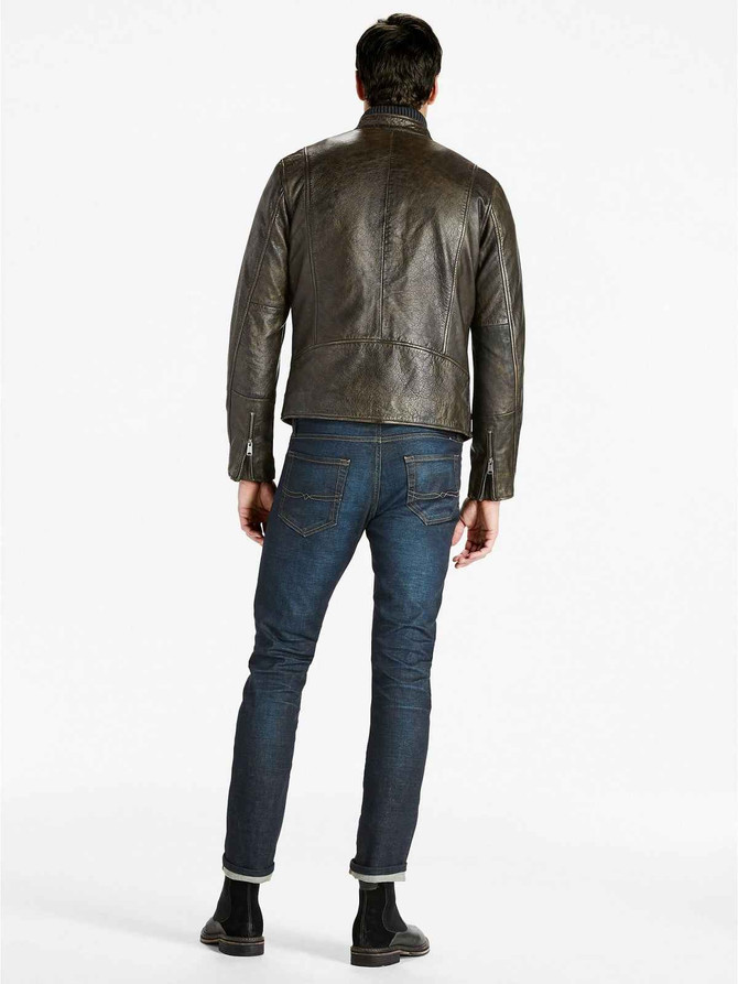 Classic Biker Leather Jacket For Men