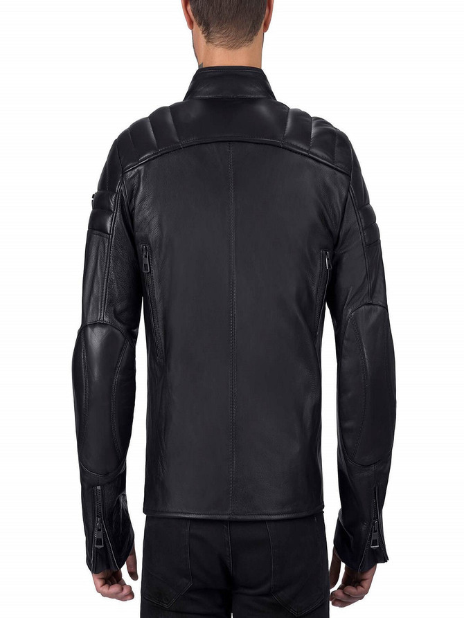 Men Cafe Racer Premium Leather Jacket