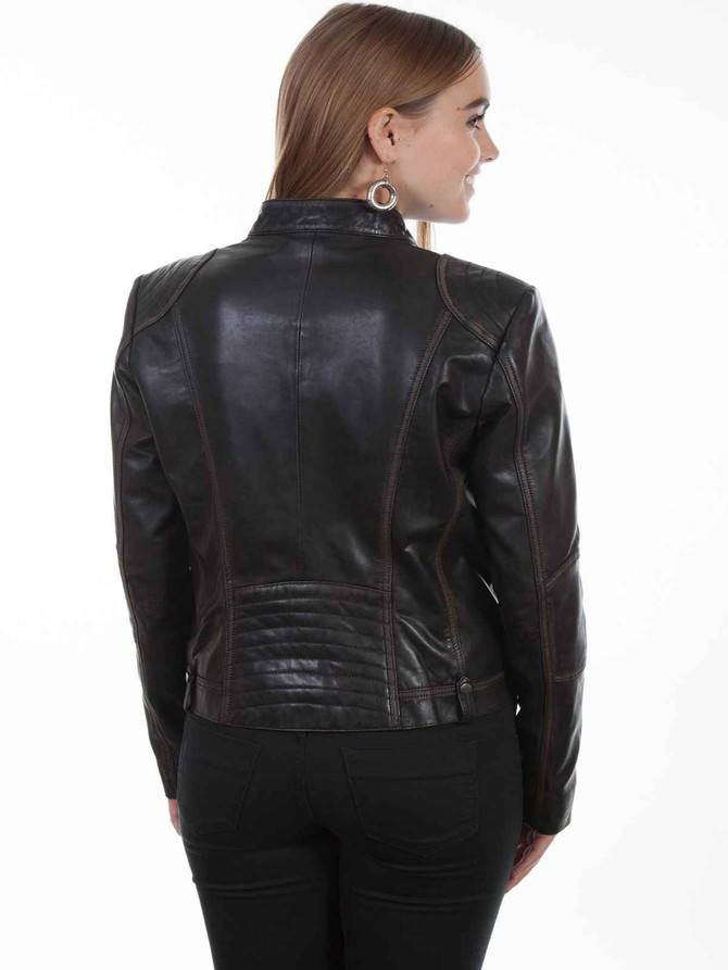 Stylish Women Vintage Leather Jacket
