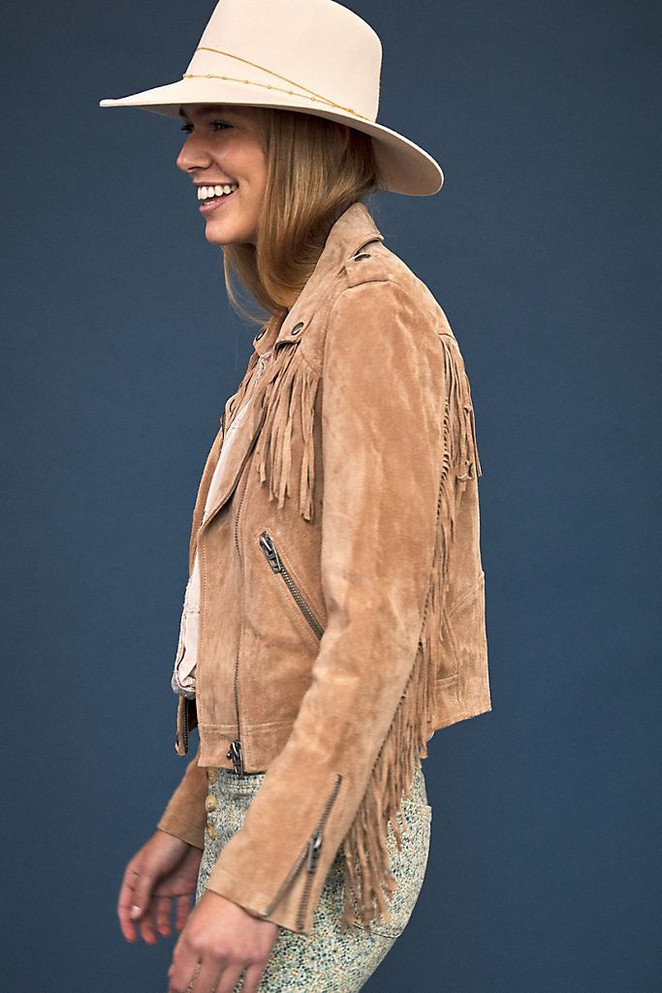Rusty Brown Zip Closure Leather Jacket for Women