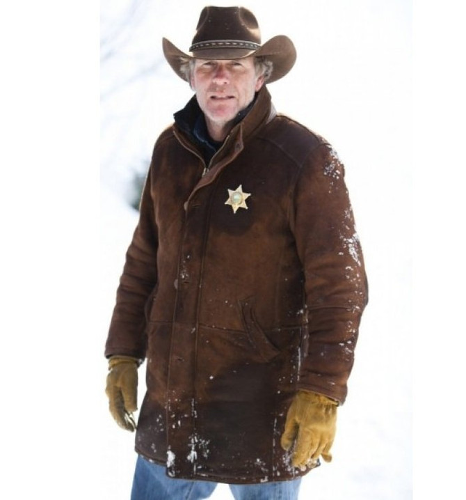 Men's Walt Longmire Sophisticated Brown Leather Coat