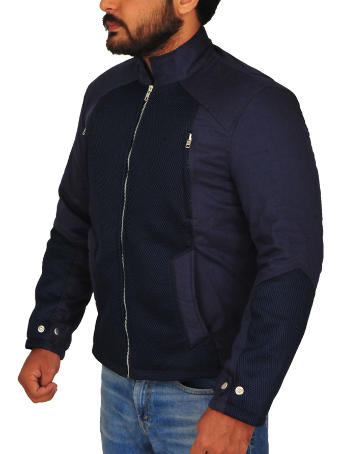 Men’s Chris Evans The Winter Soldier Marvelous Blue Cotton Jacket