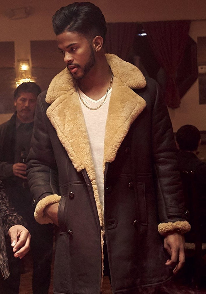Men’s Trevor Youngblood Brownish Shearling Leather Jacket