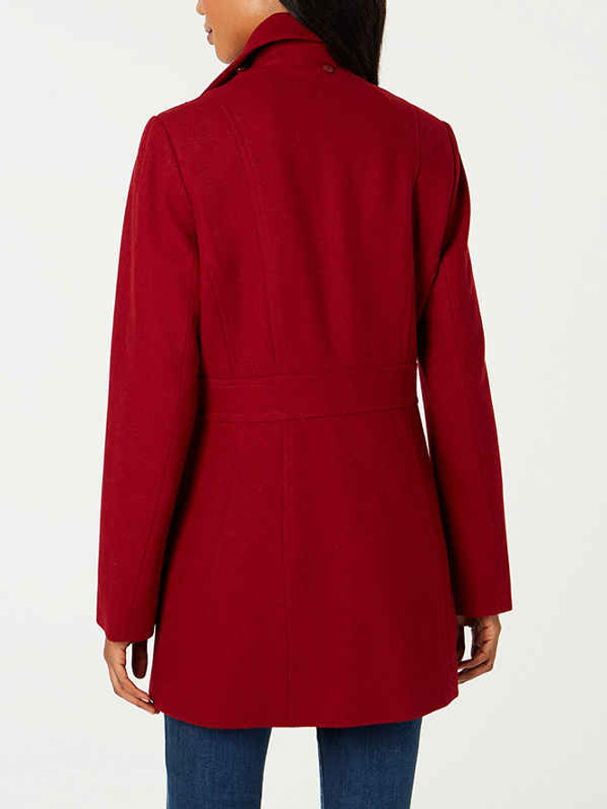 Womens Double Breasted Hooded Nautica Peacoat