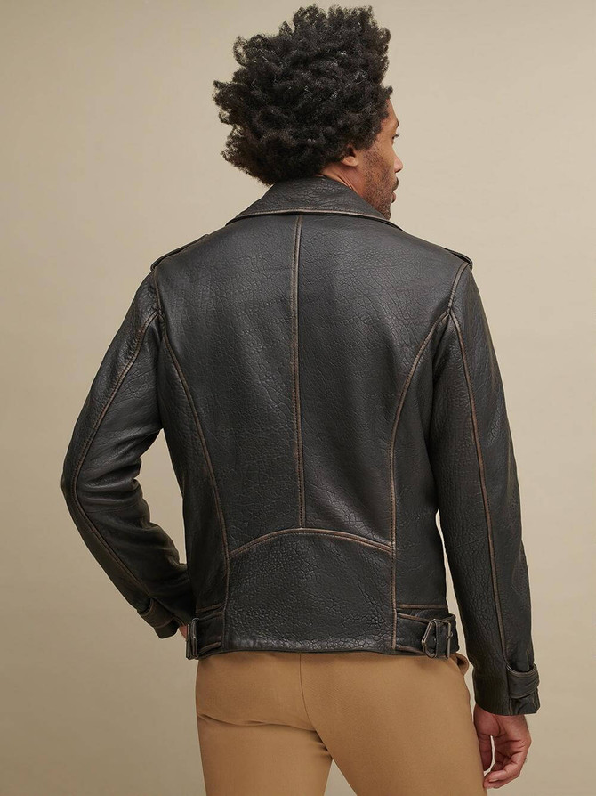 Mens Mike Asymmetrical Leather Jacket