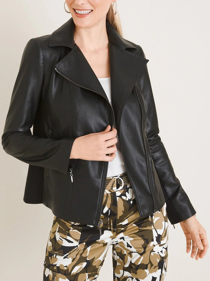Womens Genuine Black Leather Jacket