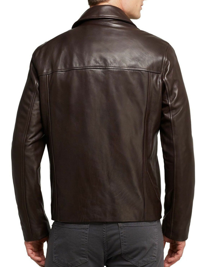 Mens Dark Brown Leather Jacket