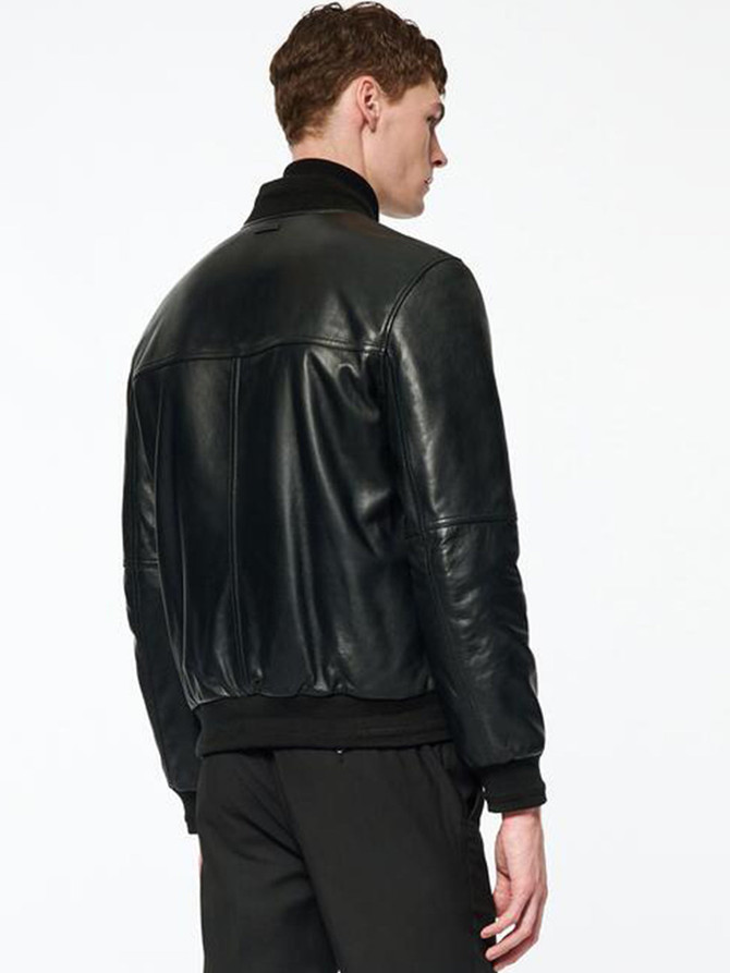 Baseball Leather Bomber Jacket