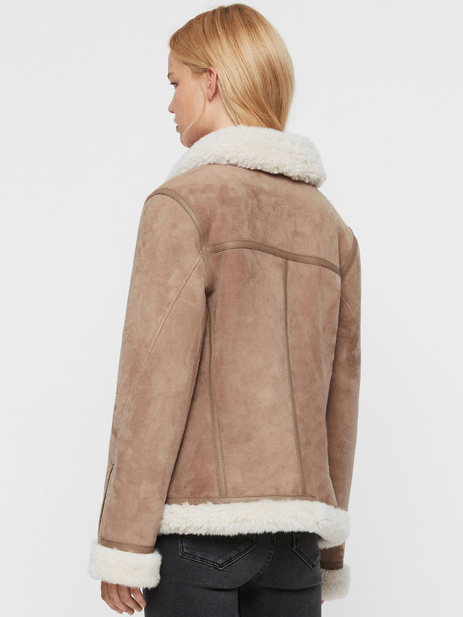 Express Pink Shearling Jacket