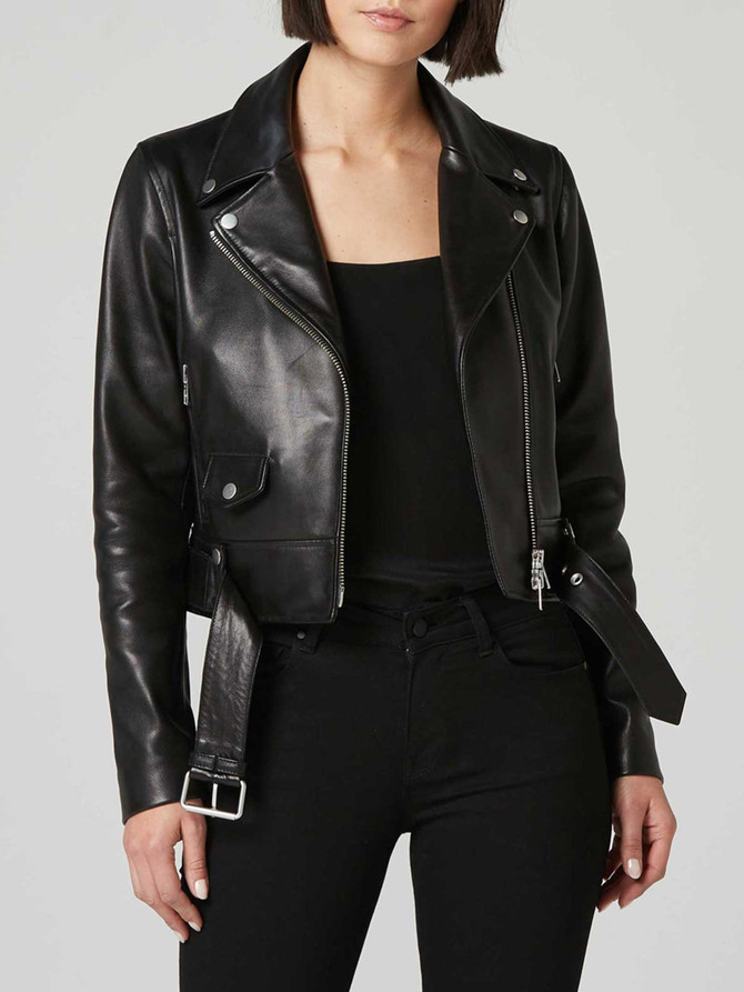 Women Biker Black Jacket