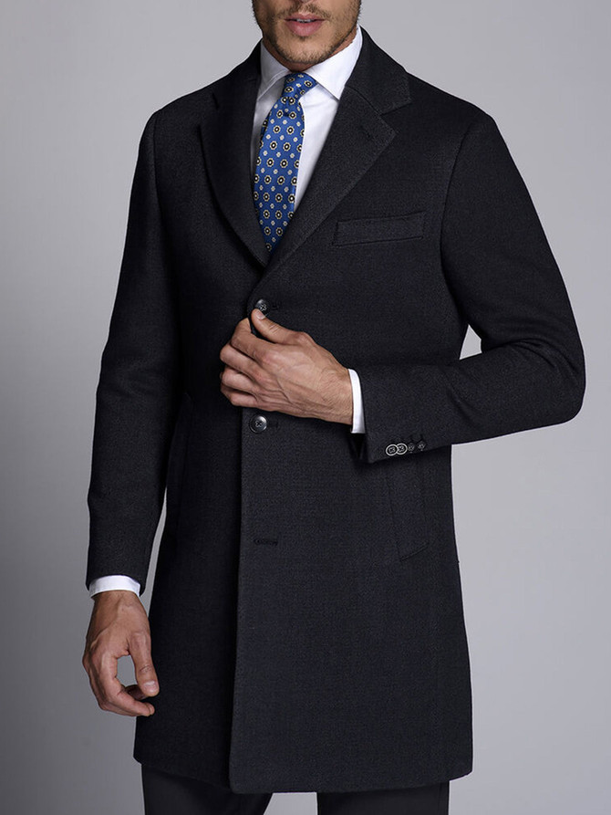 Black Formal Coat | Black Formal Wool long Coat