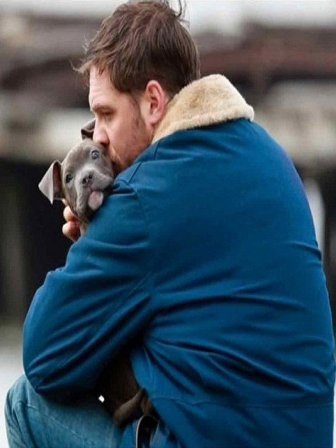 Tom Hardy The Drop Bob Blue Cotton Jacket Tom Hardy The Drop Bob Blue Cotton Jacket