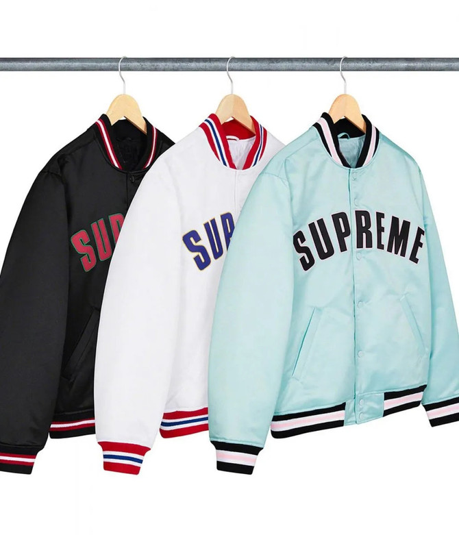 Supreme Varsity Satin Jacket Supreme Varsity Satin Jacket