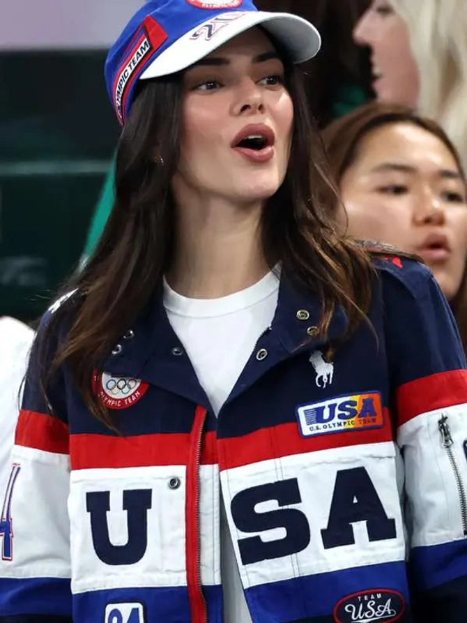 Kendall Jenner Paris Olympics 2024 Team USA Jacket Kendall Jenner Paris Olympics 2024 Team USA Jacket