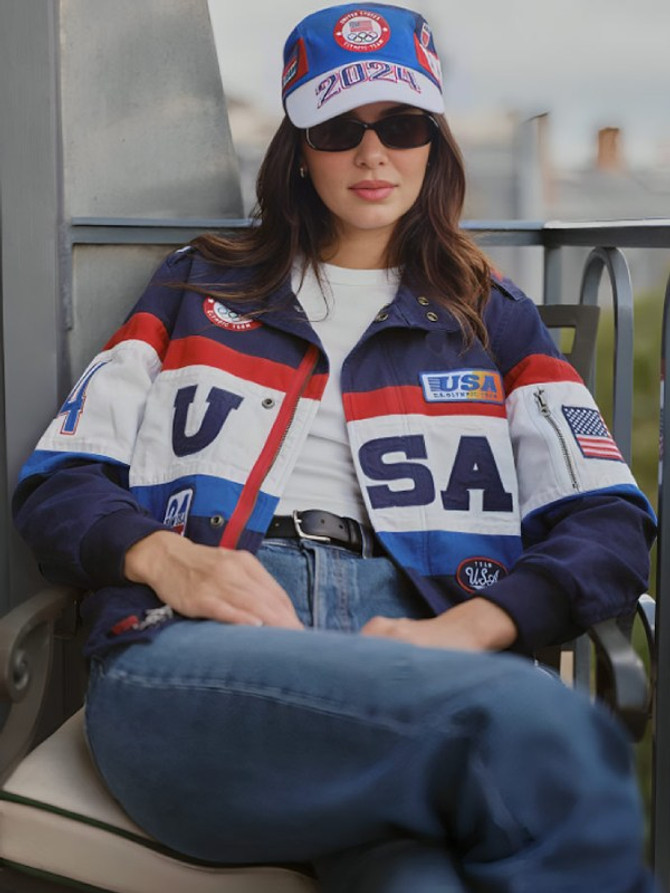 Kendall Jenner Paris Olympics 2024 Team USA Jacket Kendall Jenner Paris Olympics 2024 Team USA Jacket