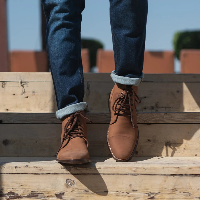 Men's Oil Pull-up Brown Leather Boots Men's Oil Pull-up Brown Leather Boots