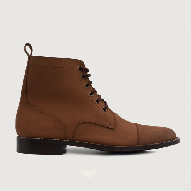 Men's Oil Pull-up Brown Leather Boots Men's Oil Pull-up Brown Leather Boots