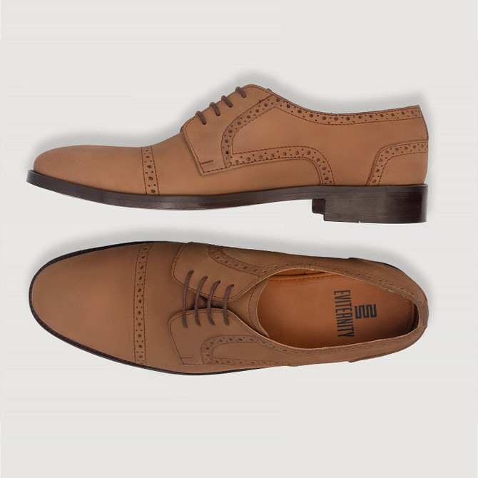 Dirk Brogues Derby Brown Nubuck Leather Shoes Dirk Brogues Derby Brown Nubuck Leather Shoes
