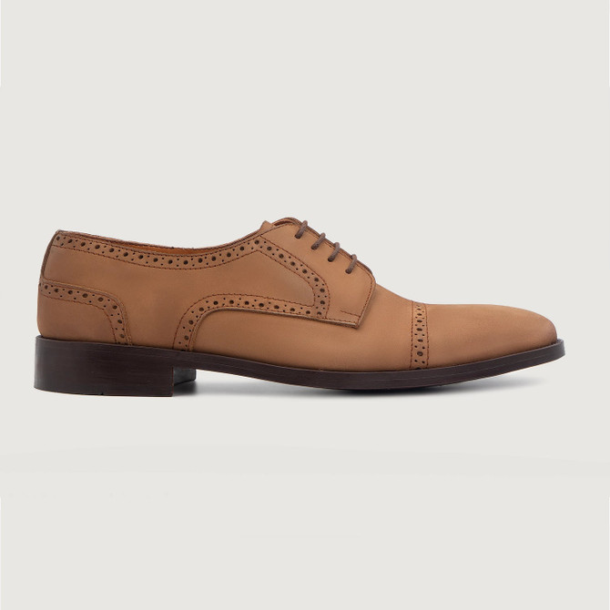 Dirk Brogues Derby Brown Nubuck Leather Shoes Dirk Brogues Derby Brown Nubuck Leather Shoes