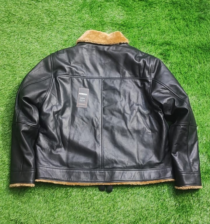 Black Mens Bruce Springsteen Fur Jacket