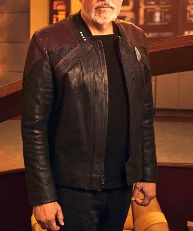 Star Trek Picard Captain Riker Leather Jacket