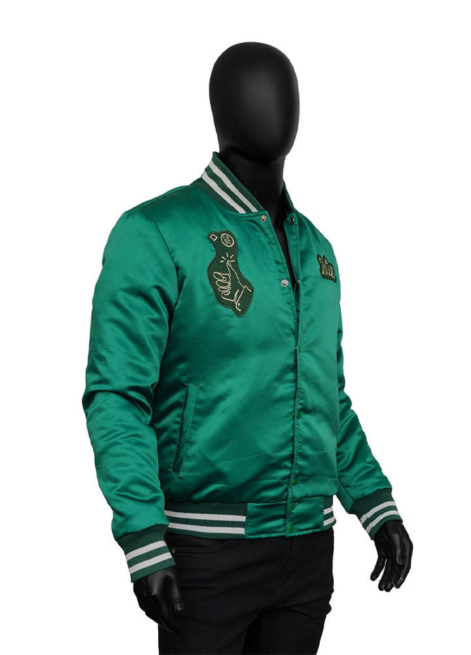 Top mens green Varsity Jacket