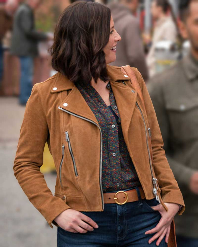 Chyler Leigh The Way Home 2023 Stylish Brown Jacket Chyler Leigh The Way Home 2023 Stylish Brown Jacket