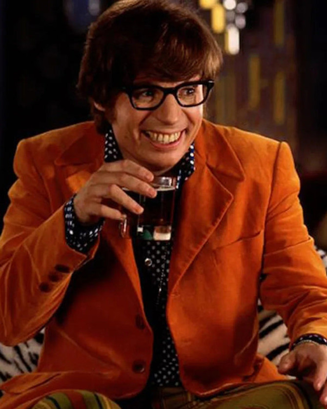 Austin Powers Orange Velvet Blazer