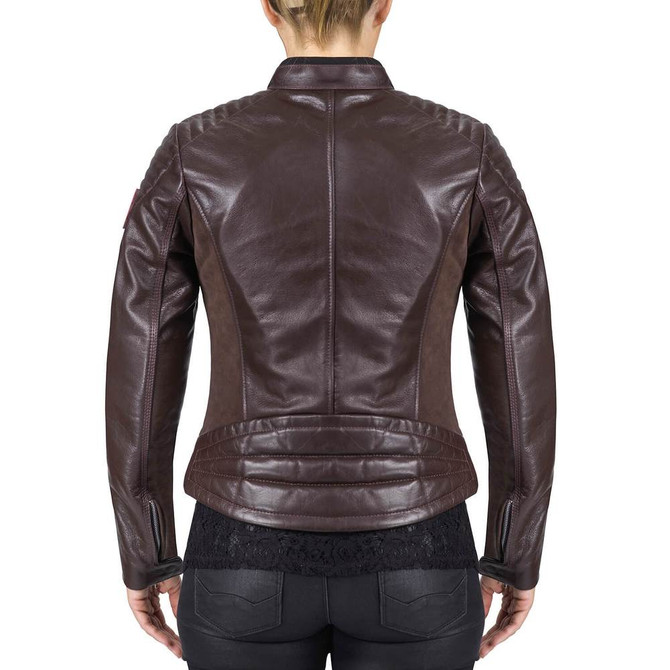 Womens Brown Leather Motorcycle Jacket