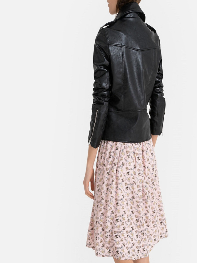 asymmetrical Women Blaack Leather Jacket