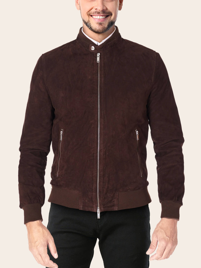 Mens Brown Cotton Jacket