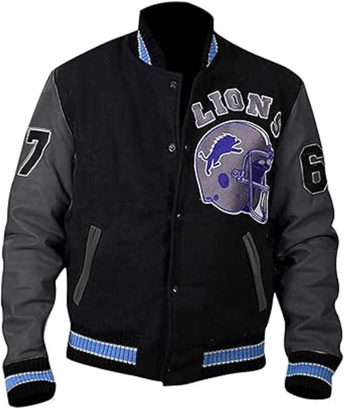 Eddie Brock Venom 2 Detroit Lions Varsity Jacket Eddie Brock Venom 2 Detroit Lions Varsity Jacket