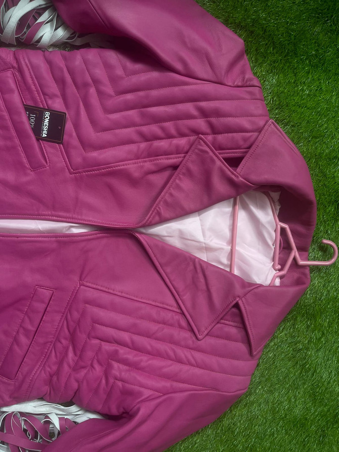 pink Garrett Garrison A Minecraft 2025 Leather Jacket